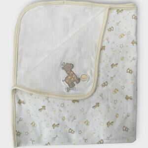 2011 First Impressions Yellow Giraffe Baby Blanket Ball Rattle Teddy Bears Duck